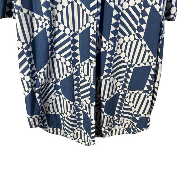 MAEVE x ANTHROPOLOGIE The Soren Long Sleeve Shirt Dress in Iris Blue - Picture 3 of 5